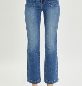 High Rise Ankle Bootcut W/ Patch Pocket Front