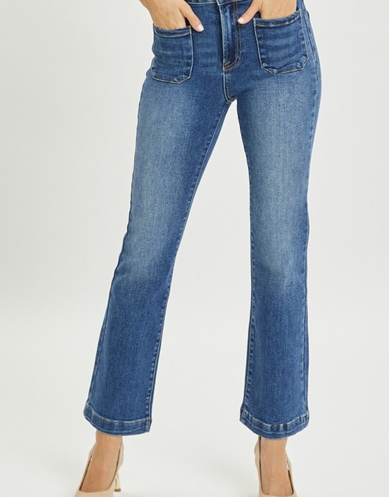 High Rise Ankle Bootcut W/ Patch Pocket Front