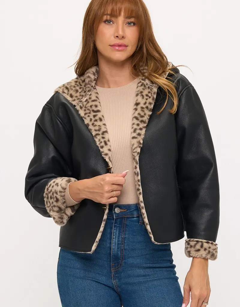 Luxe Leopard Toggle Jacket