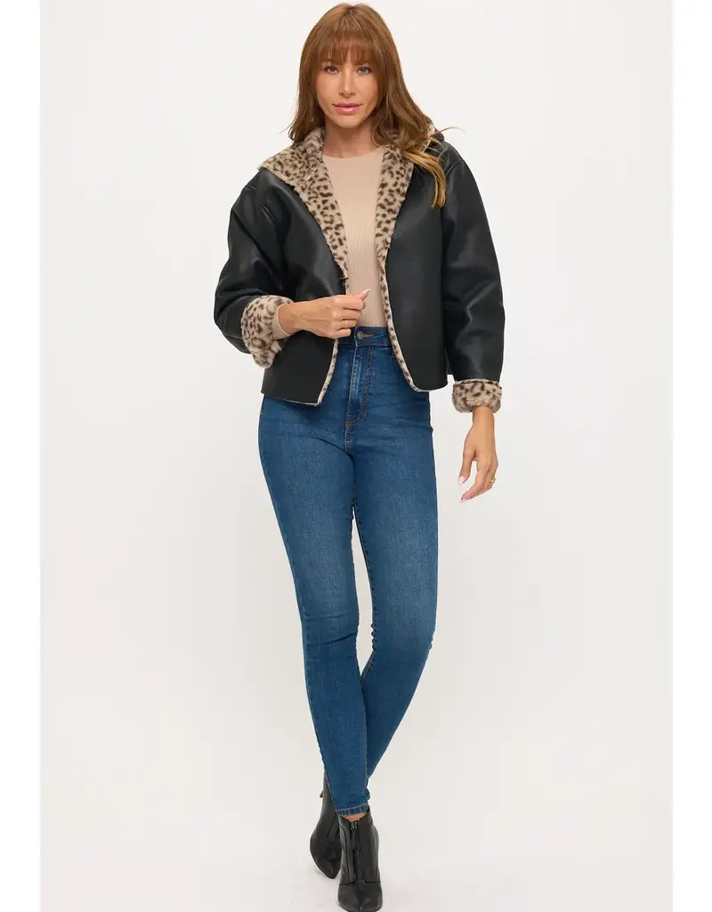 Luxe Leopard Toggle Jacket