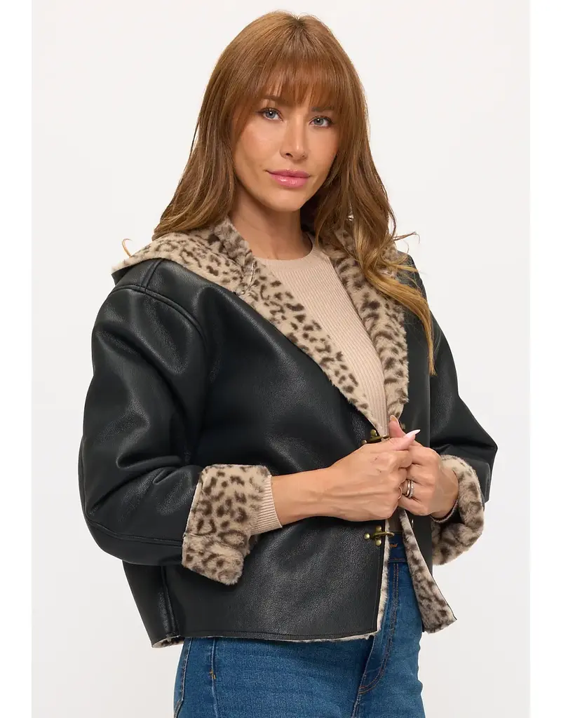 Luxe Leopard Toggle Jacket