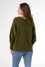 Relaxed Ciana Pullover Sweater with Lattice Back