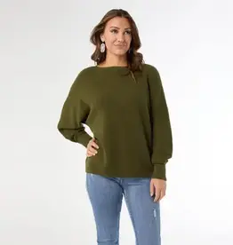 Relaxed Ciana Pullover Sweater with Lattice Back