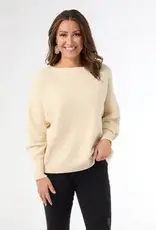 Relaxed Ciana Pullover Sweater with Lattice Back