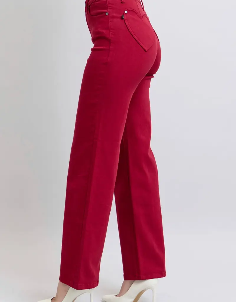 Judy Blue - Heart Shaped Back Pockets High Waisted 90's Straight