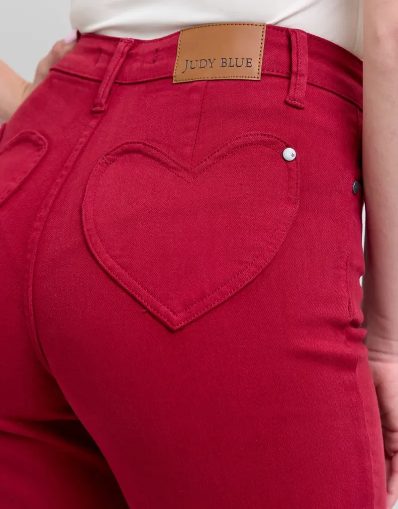 Judy Blue - Heart Shaped Back Pockets High Waisted 90's Straight