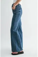 High Rise Wide Leg Side Panel