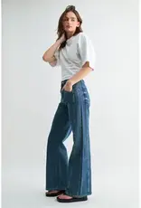 High Rise Wide Leg Side Panel