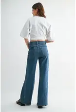 High Rise Wide Leg Side Panel