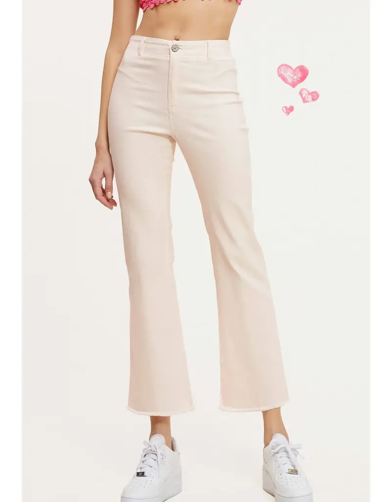 Soft Washed Stretchy High Waisted Flare Pants