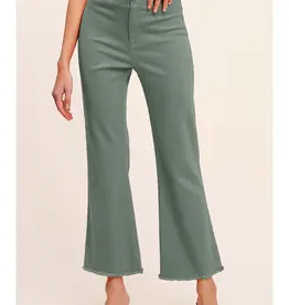 Soft Washed Stretchy High Waisted Flare Pants