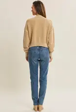 Any Season Mineral-Washed Cable Knit Cardigan