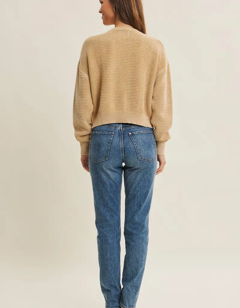 Any Season Mineral-Washed Cable Knit Cardigan