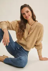 Any Season Mineral-Washed Cable Knit Cardigan