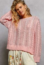 Lightweight Cable Knit Summer Sweater