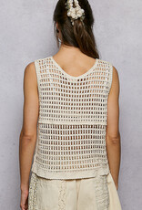 Pearl Embroidery Sequins Crocheted Vest