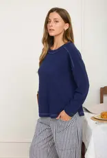 Ribbed Long Sleeve Knit Top