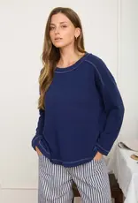 Ribbed Long Sleeve Knit Top
