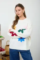 Crochet Floral Detail Light Weigh Sweater