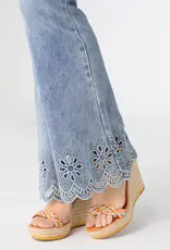 EverStretch Flare with Scalloped Flower Cut-Out