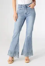 EverStretch Flare with Scalloped Flower Cut-Out