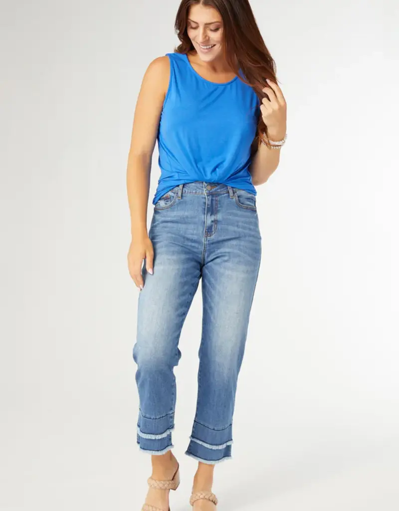 Bambu Soft Straight Crop with Double Fringe