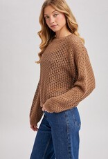 Open Crochet  Knit Top