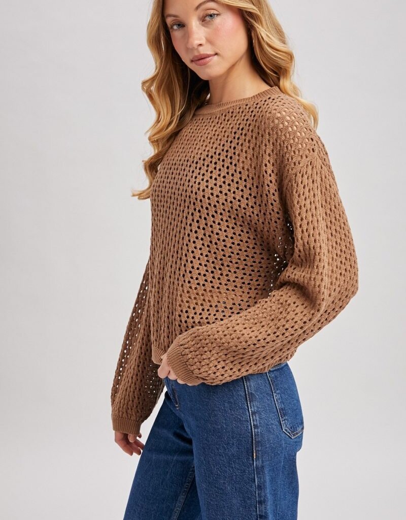 Open Crochet  Knit Top