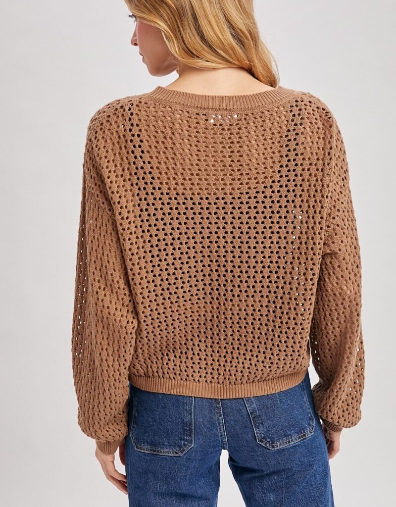 Open Crochet  Knit Top