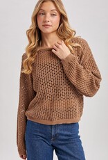 Open Crochet  Knit Top