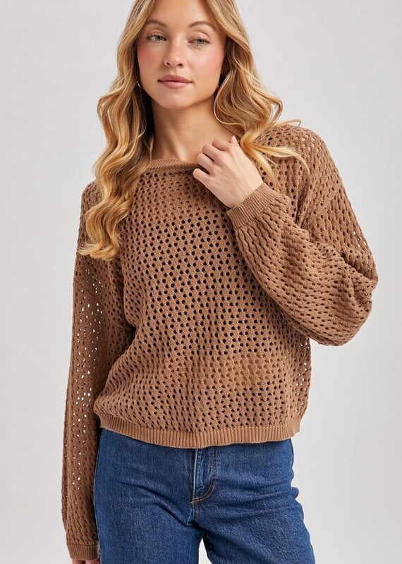 Open Crochet  Knit Top