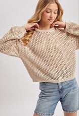 Open Crochet Knit Top