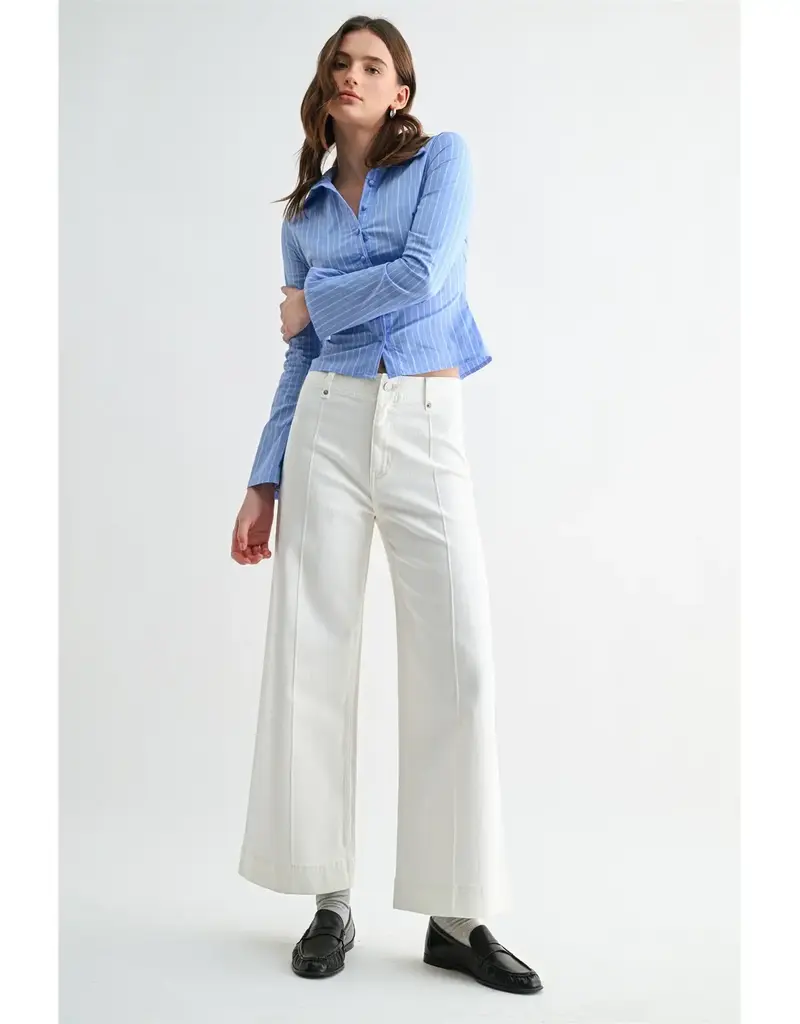 Mica High Wide Leg Ankle Pant