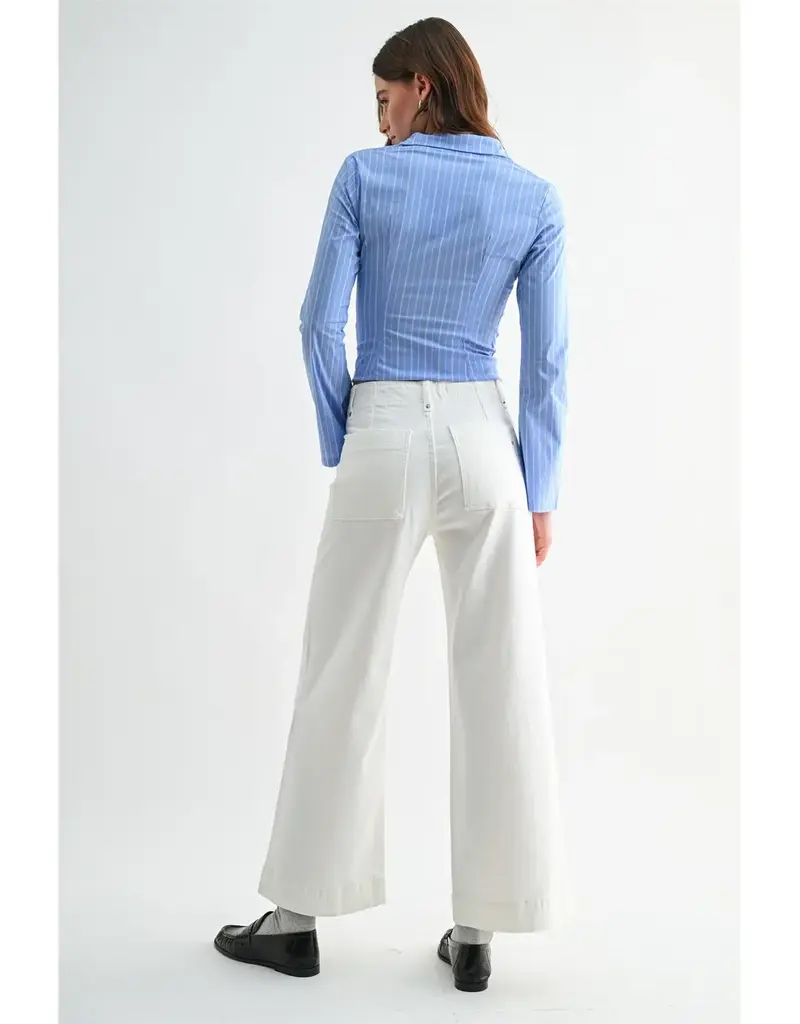 Mica High Wide Leg Ankle Pant