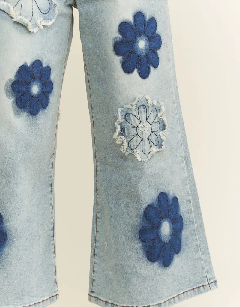 Flower Patch Embroidered Stretch Jean
