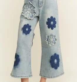 Flower Patch Embroidered Stretch Jean