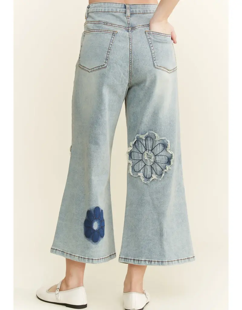 Flower Patch Embroidered Stretch Jean
