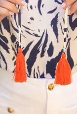 Smocked Neck and Shoulder Detail Printed Top