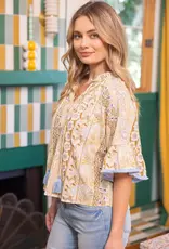 Fringed Tassel Floral Embroidery Top