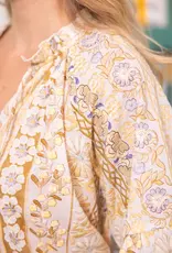 Fringed Tassel Floral Embroidery Top