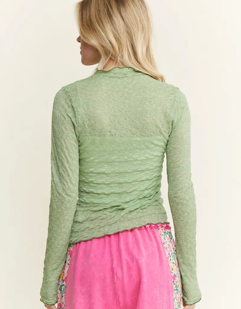 Mesh Floral Layering Top