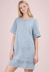 Washed Denim Shift Dress