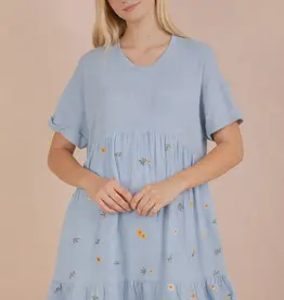 Floral Embroidered Knit Dress