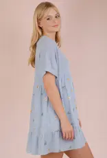 Floral Embroidered Knit Dress