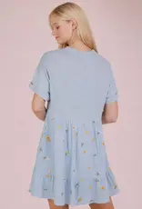 Floral Embroidered Knit Dress