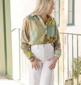 Green Meadows Patchwork Blouse