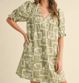 Emily Embroidered Shift Dress