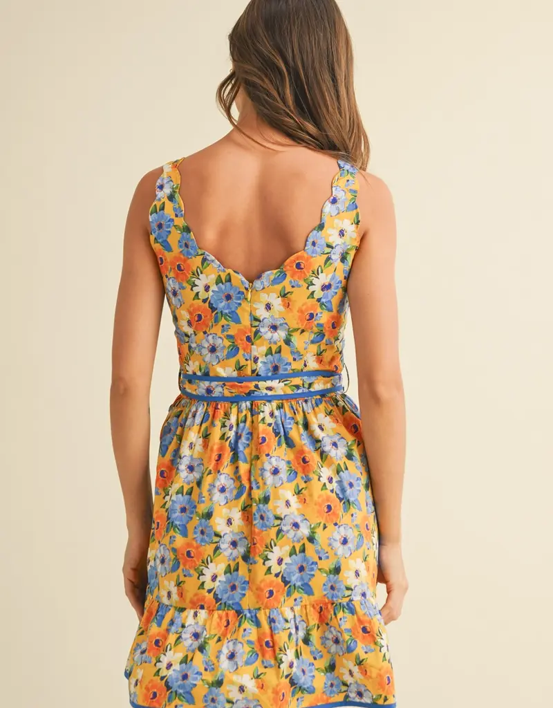 Fabulous Floral Scalloped Dress