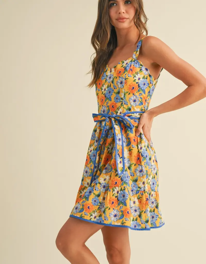 Fabulous Floral Scalloped Dress