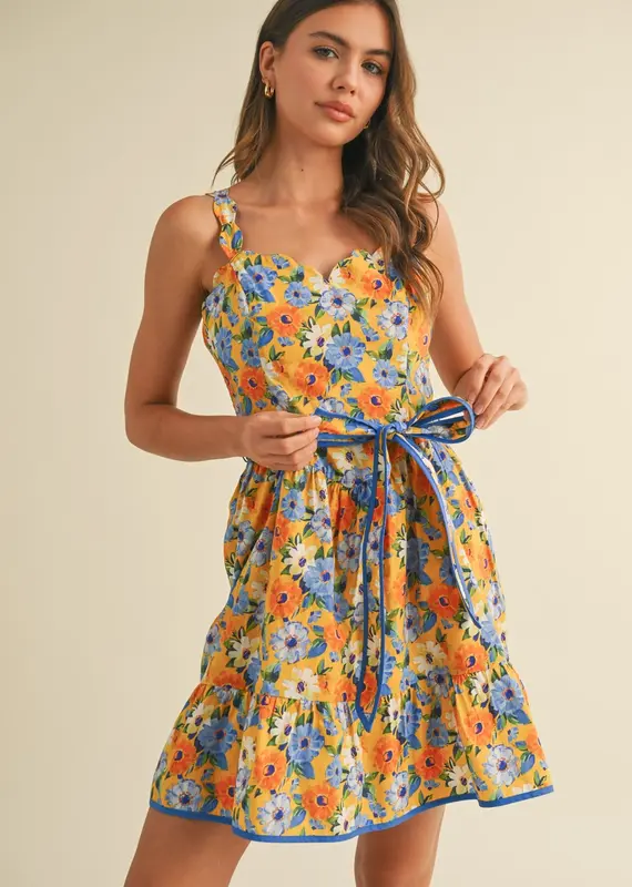 Fabulous Floral Scalloped Dress